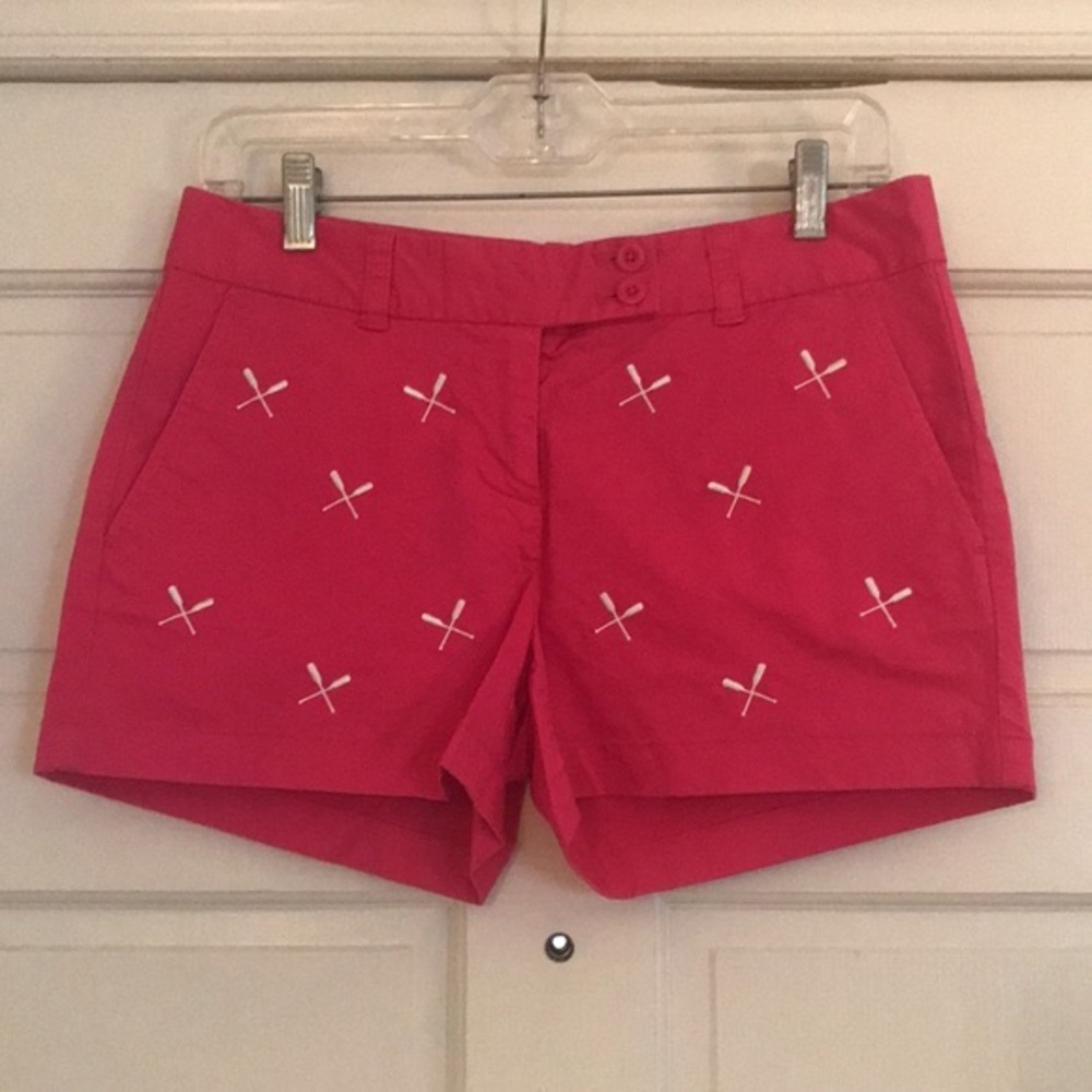 VINEYARD VINES Hot Pink "Paddles" Twill Shorts *Stretch*